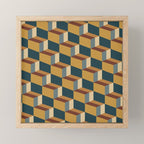 Cuboid Mid Century Abstract Shapes Pattern VI Mini Art Print Gallery Image 1