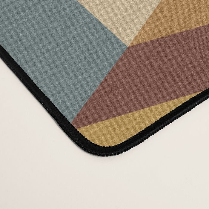 Cuboid Mid Century Abstract Shapes Pattern VI Desk Mat Gallery Image 4