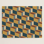 Cuboid Mid Century Abstract Shapes Pattern VI Jigsaw Puzzle Gallery Image 1