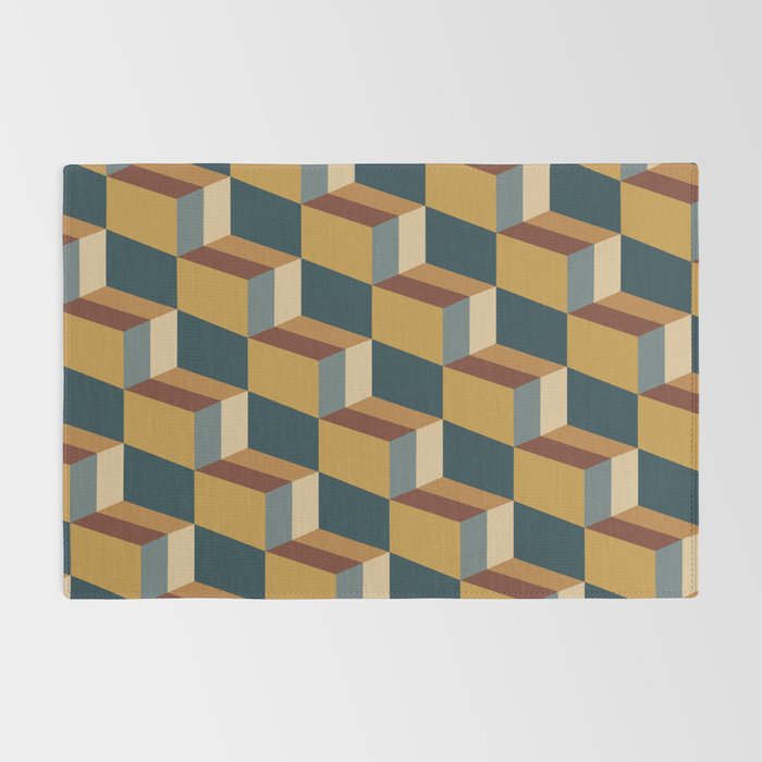 Cuboid Mid Century Abstract Shapes Pattern VI Rug Gallery Image 2