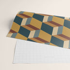Cuboid Mid Century Abstract Shapes Pattern VI Wrapping Paper Gallery Image 2