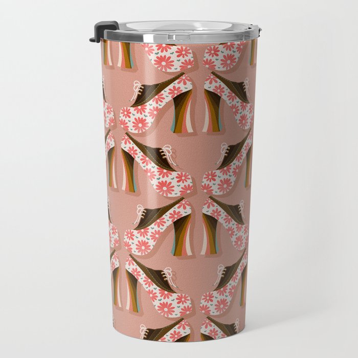 Disco Platforms - Blush & White Travel Mug Gallery Image 3