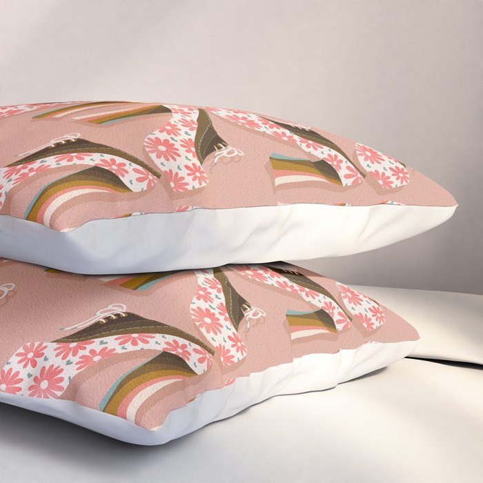 Disco Platforms - Blush & White Pillow Sham Gallery Image 3