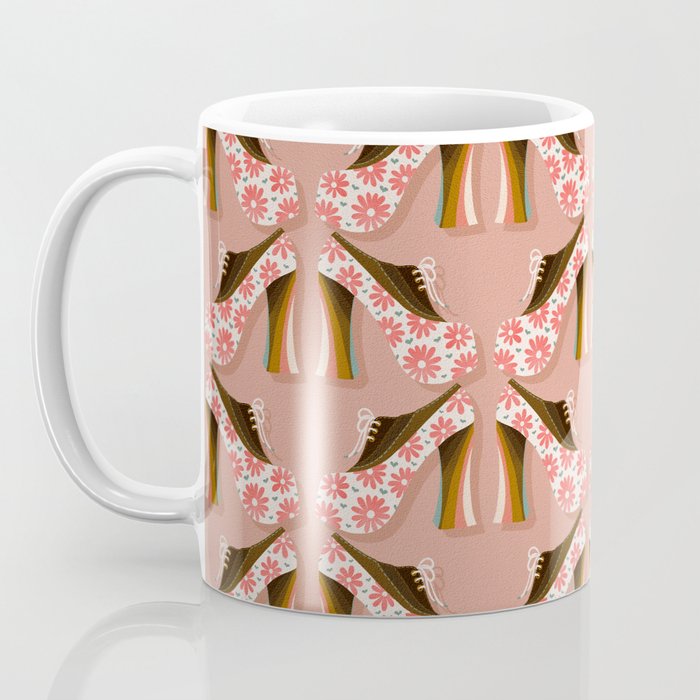 Disco Platforms - Blush & White Coffee Mug Gallery Image 3