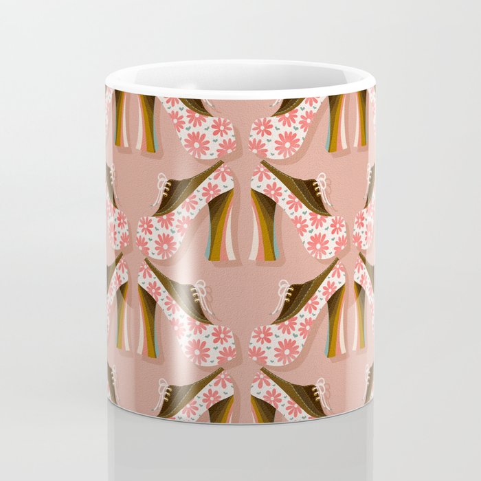 Disco Platforms - Blush & White Coffee Mug Gallery Image 4