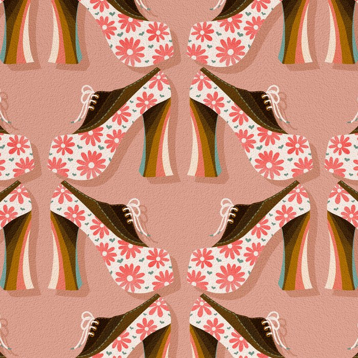 Disco Platforms - Blush & White Coffee Mug Gallery Image 2