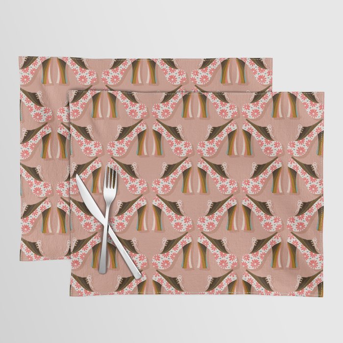Disco Platforms - Blush & White Placemat Gallery Image 1