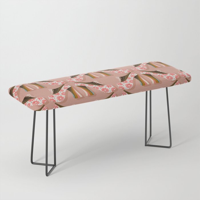 Disco Platforms - Blush & White Bench Gallery Image 1
