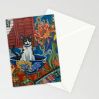 Beckoning Cat Stationery Card Gallery Image 2