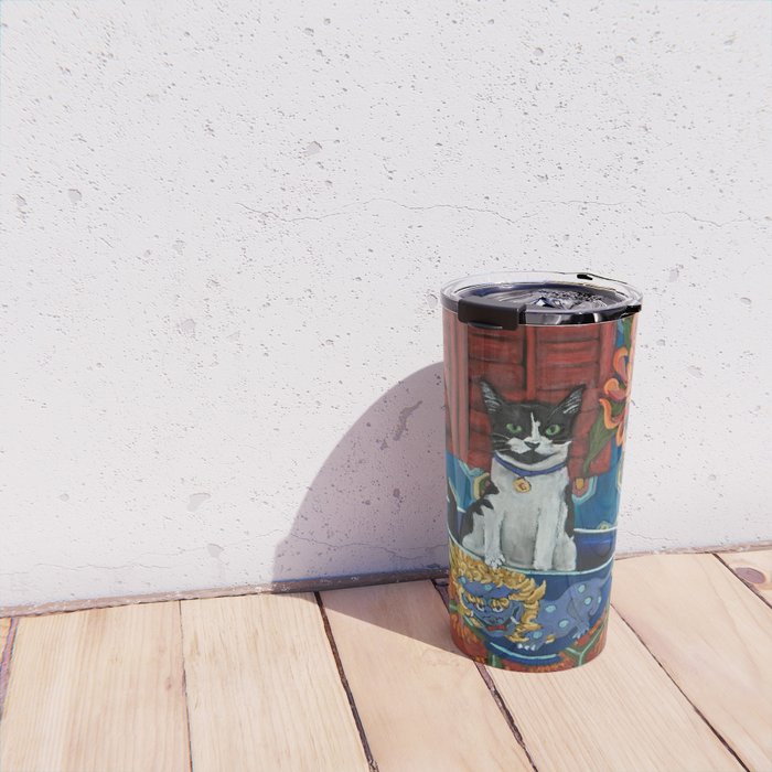 Beckoning Cat Travel Mug Gallery Image 4