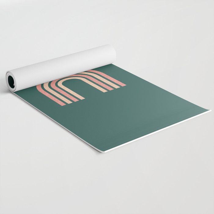 Mid century modern - green Yoga Mat Gallery Image 2