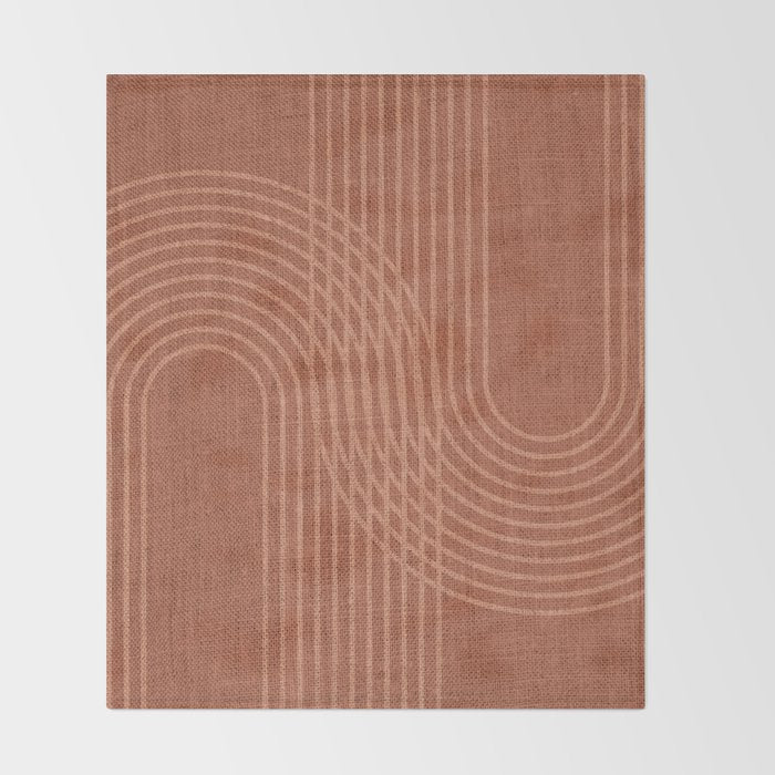 Rainbow Arches in Terracotta Throw Blanket Gallery Image 2
