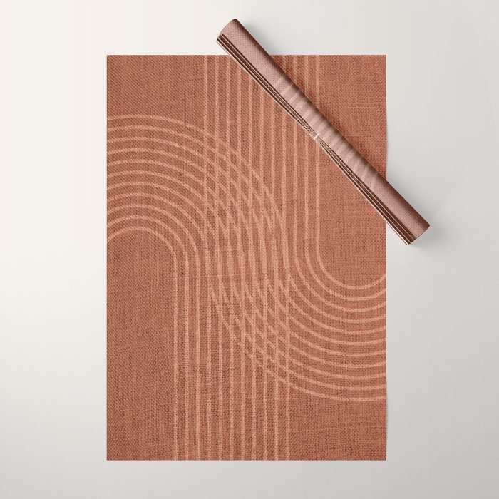 Rainbow Arches in Terracotta Wrapping Paper Gallery Image 1