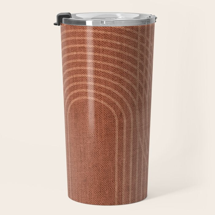 Rainbow Arches in Terracotta Travel Mug Gallery Image 3