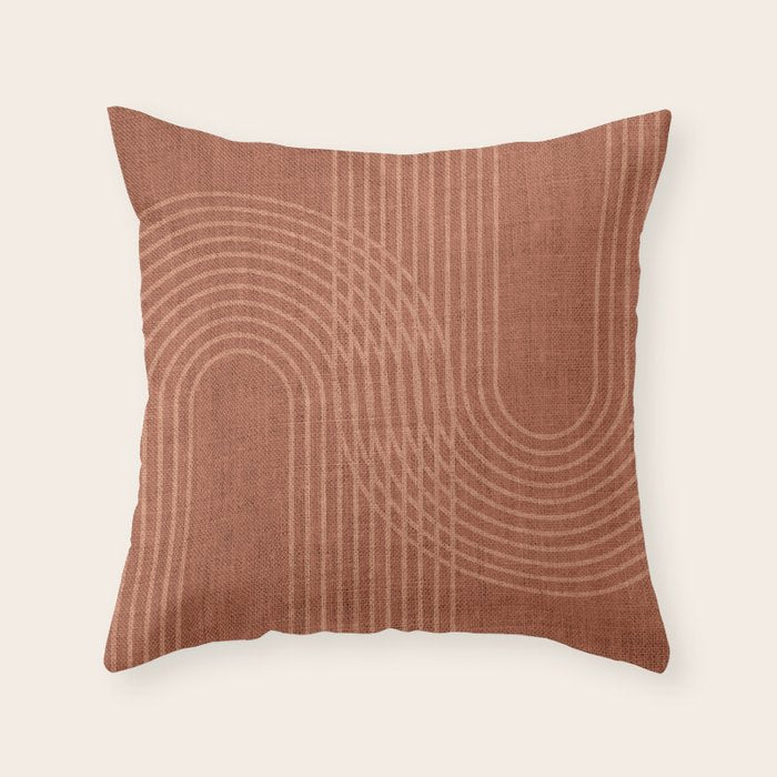 Rainbow Arches in Terracotta Throw Pillow Gallery Image 6