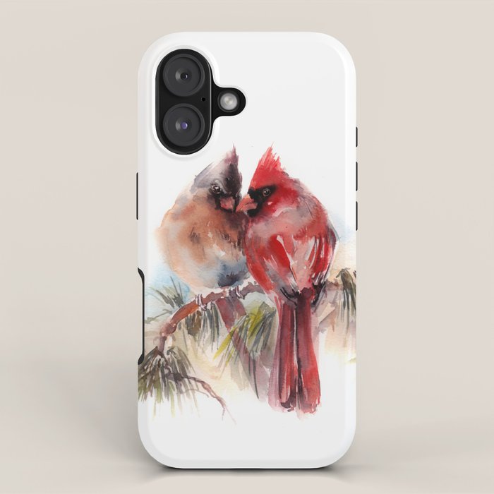 Cardinal Birds Couple iPhone Case Gallery Image 1