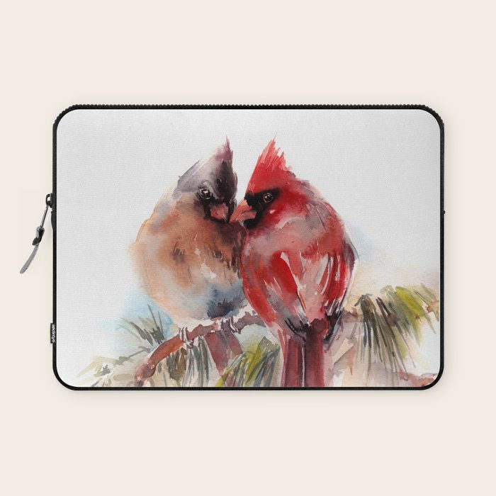 Cardinal Birds Couple Laptop Sleeve Gallery Image 1