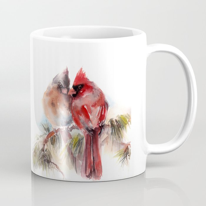 Cardinal Birds Couple Coffee Mug Gallery Image 1