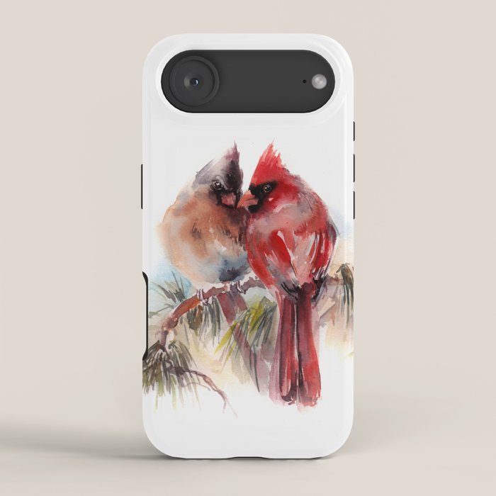 Cardinal Birds Couple iPhone Case