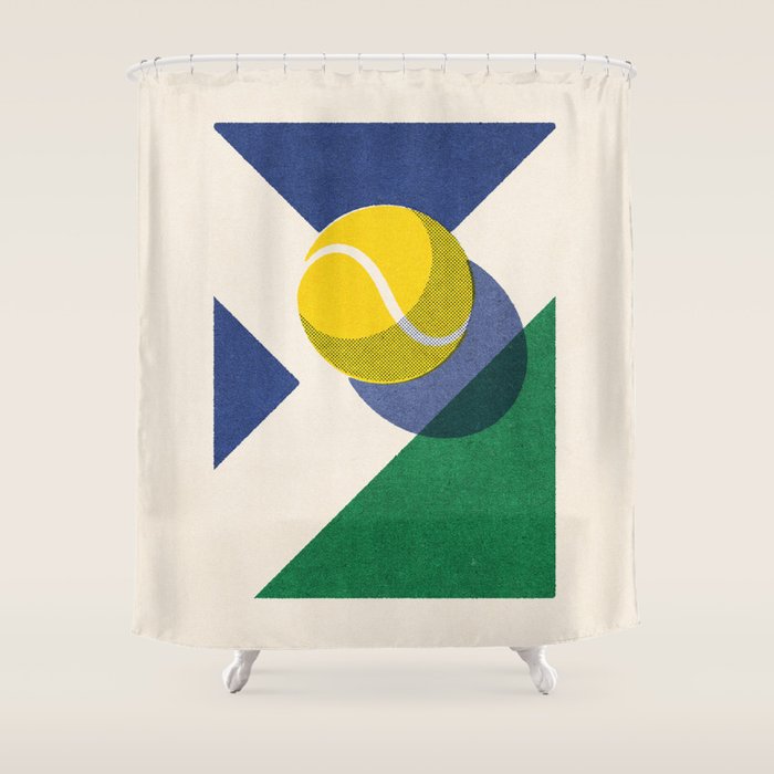 BALLS / Tennis - hard court II Shower Curtain Gallery Image 1