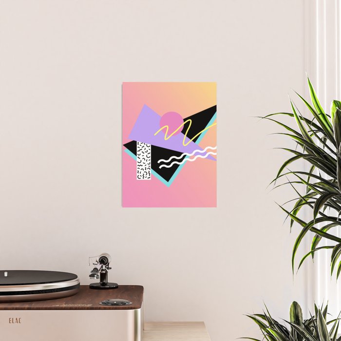 Memphis pattern 95 - 80s / 90s Retro Poster Gallery Image 2