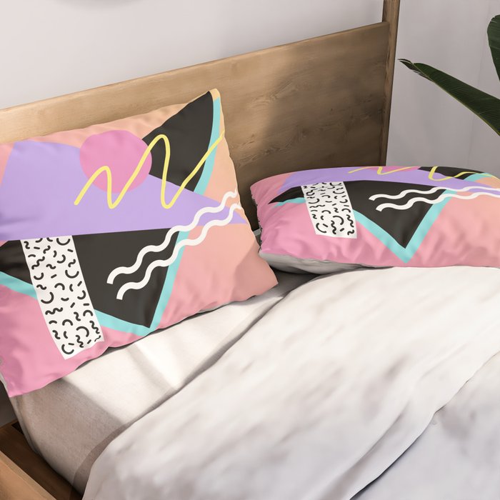 Memphis pattern 95 - 80s / 90s Retro Pillow Sham Gallery Image 2
