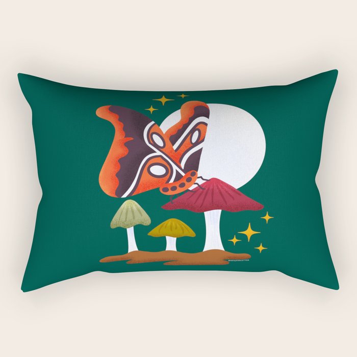 Moth - Crepuscular Critters Rectangular Pillow Gallery Image 2