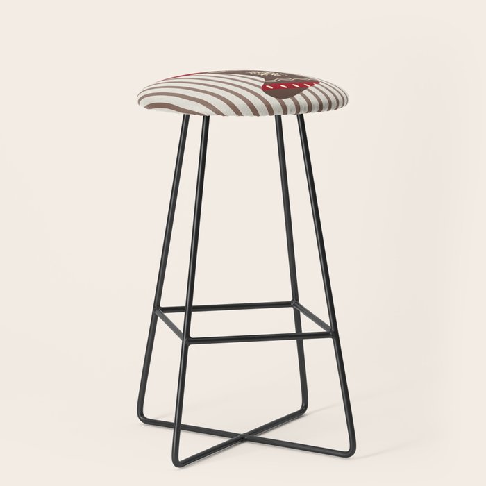 Christmas Stocking Brown And Red Stool Gallery Image 1