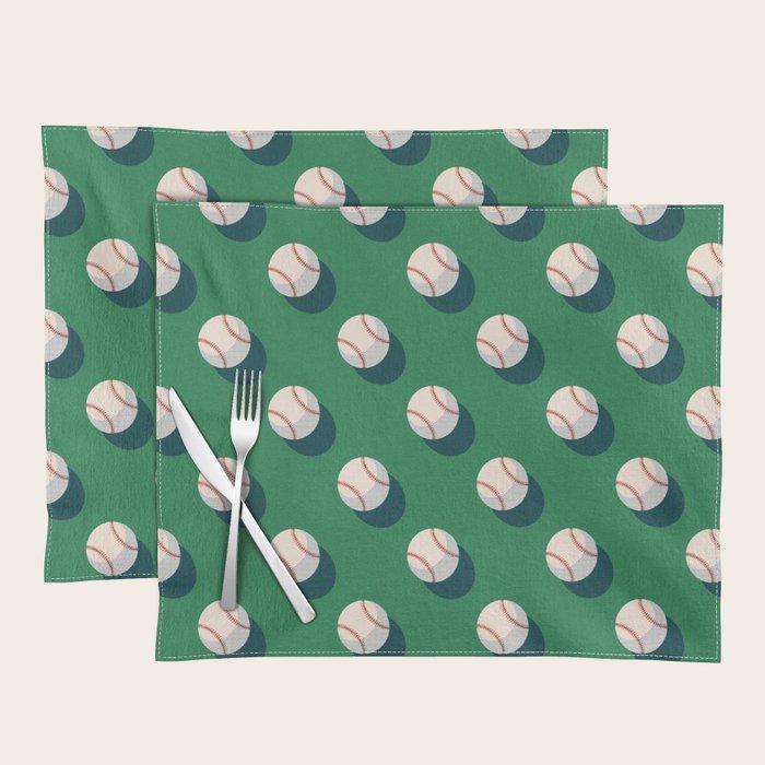 BALLS Baseball - pattern Placemat Gallery Image 1