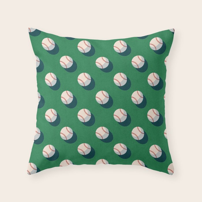 BALLS Baseball - pattern Throw Pillow Gallery Image 6