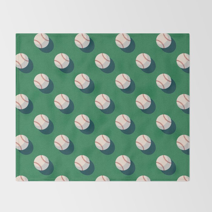 BALLS Baseball - pattern Throw Blanket Gallery Image 2