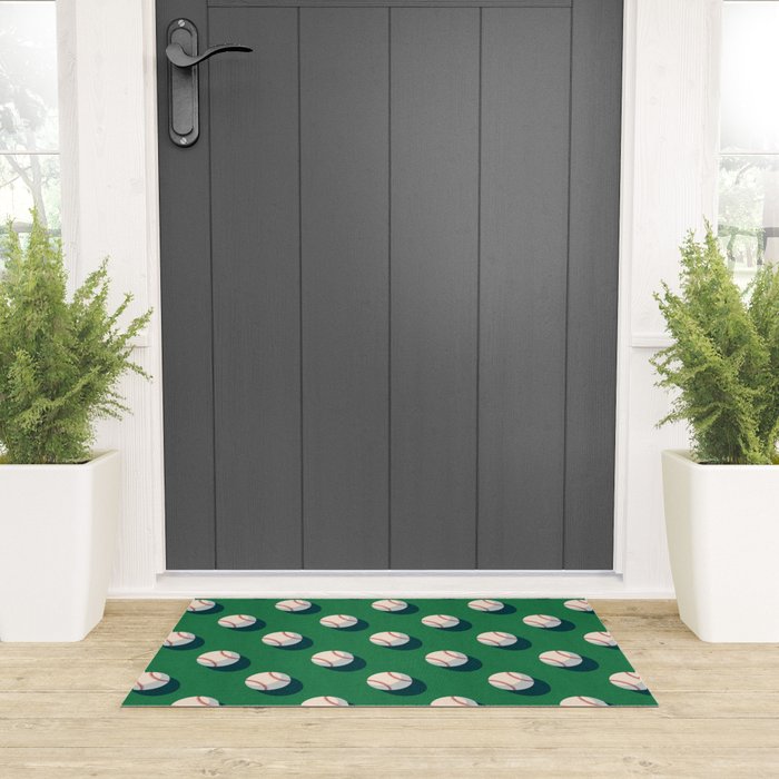 BALLS Baseball - pattern Welcome Mat Gallery Image 3