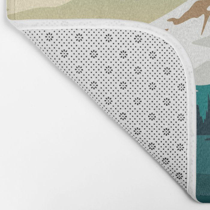 Mount Rainier National Park Travel Poster Bath Mat Gallery Image 2