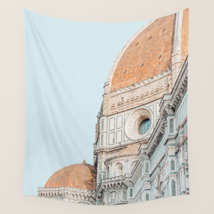 Il Duomo Details - Florence Italy Architecture, Travel Photography Wall Tapestry Gallery Image 1
