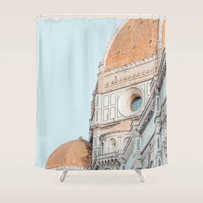 Il Duomo Details - Florence Italy Architecture, Travel Photography Shower Curtain Gallery Image 1