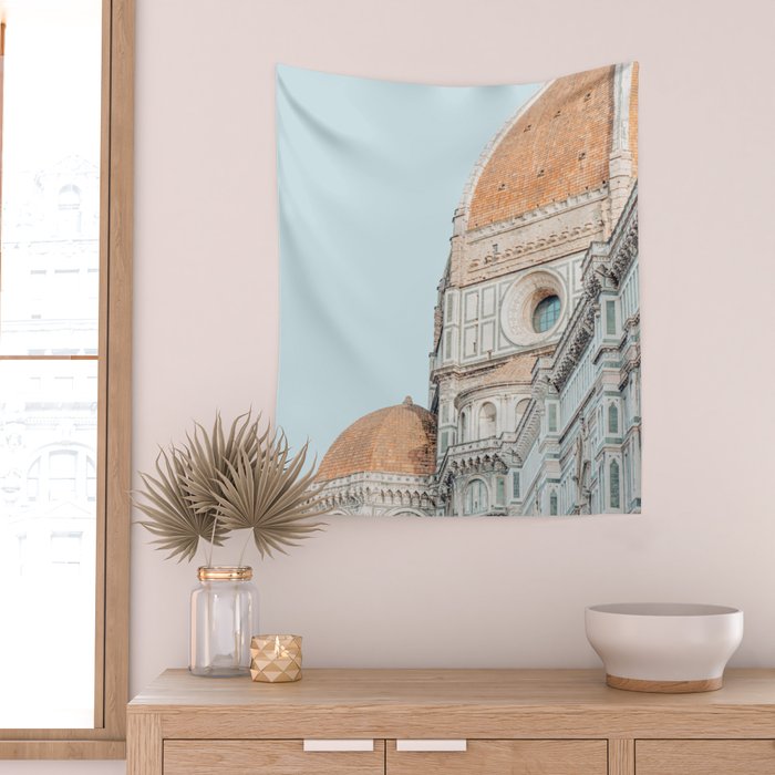 Il Duomo Details - Florence Italy Architecture, Travel Photography Wall Tapestry Gallery Image 2