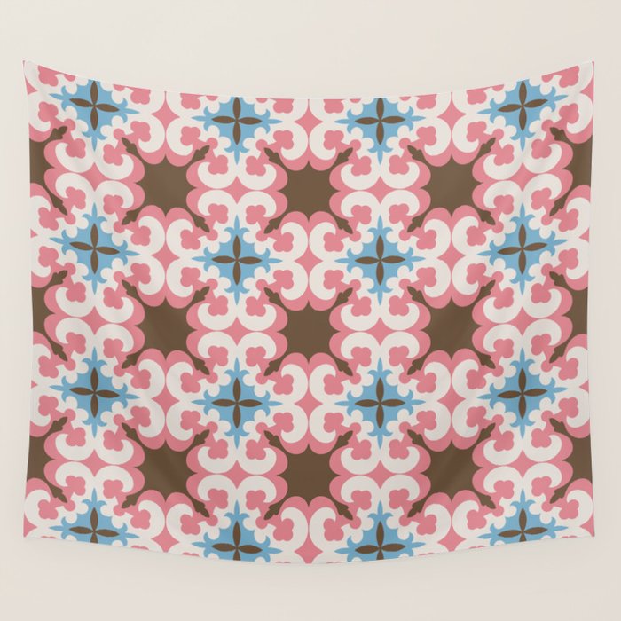 Retro Floral Luxe Revival Wall Tapestry Gallery Image 1