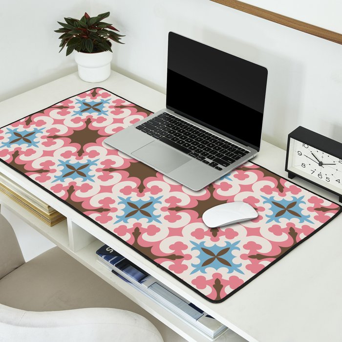 Retro Floral Luxe Revival Desk Mat Gallery Image 2