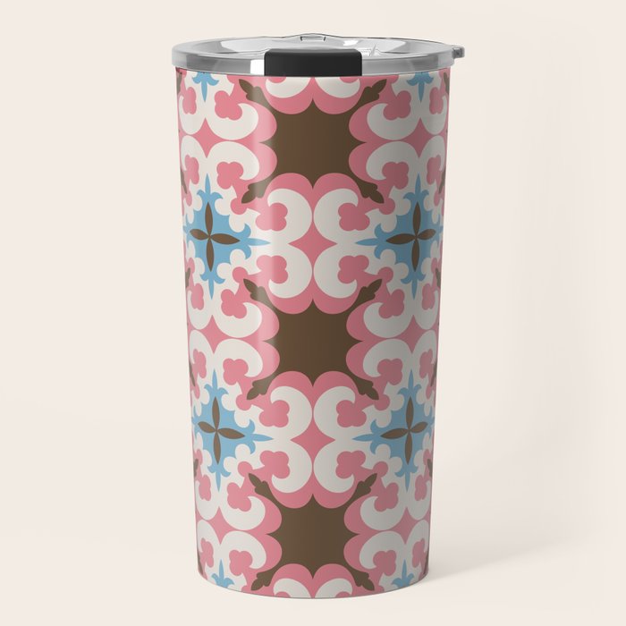 Retro Floral Luxe Revival Travel Mug Gallery Image 1