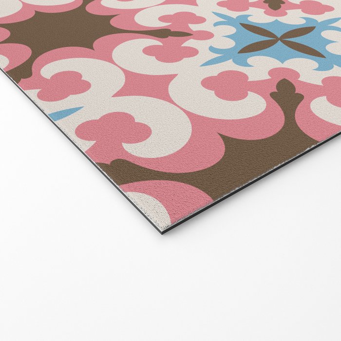 Retro Floral Luxe Revival Welcome Mat Gallery Image 2