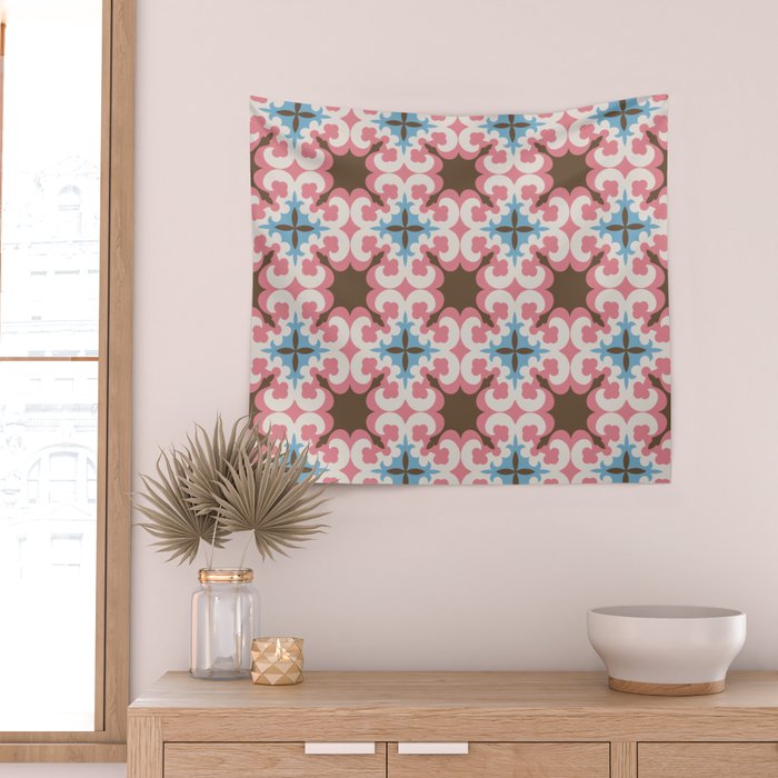 Retro Floral Luxe Revival Wall Tapestry Gallery Image 2