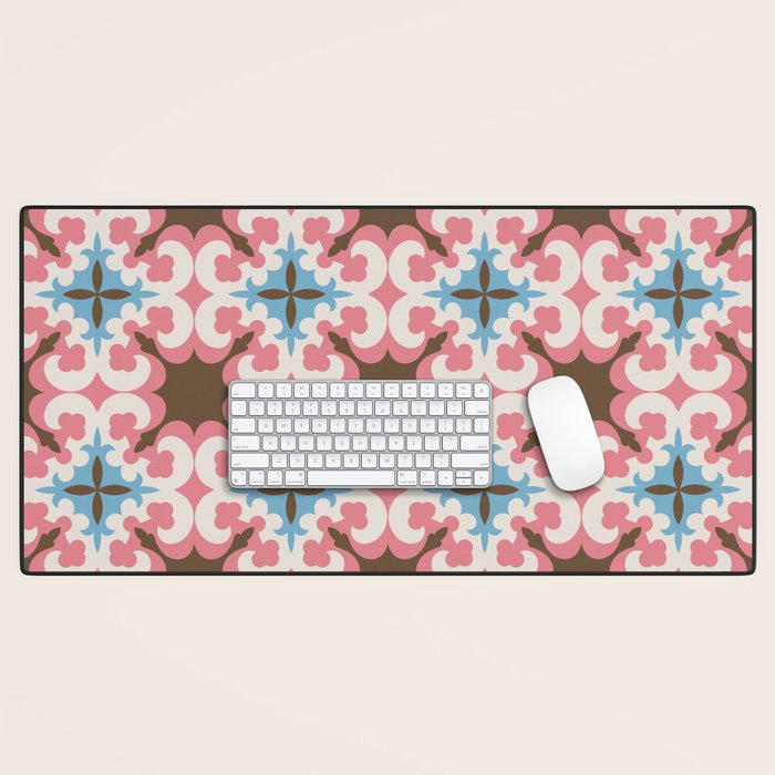 Retro Floral Luxe Revival Desk Mat Gallery Image 1