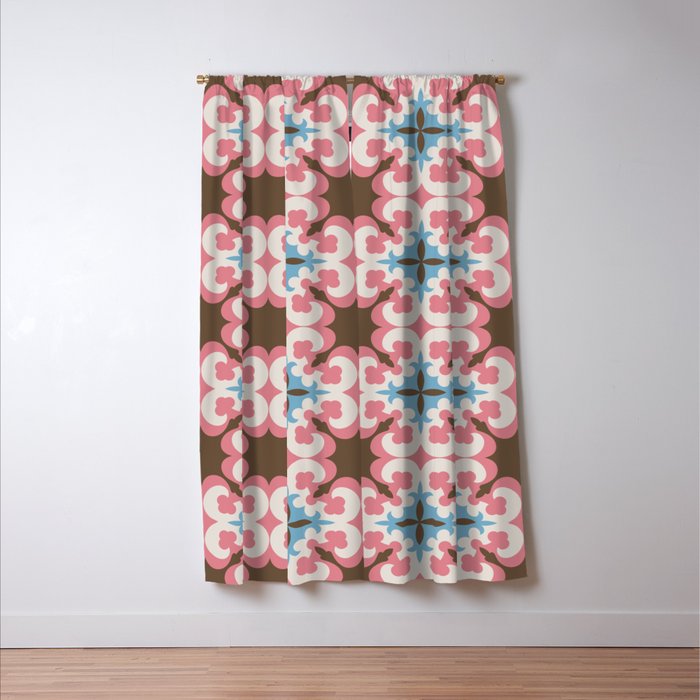 Retro Floral Luxe Revival Window Curtain Gallery Image 3