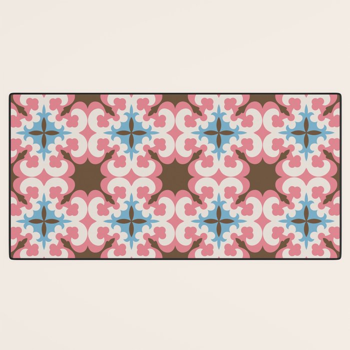 Retro Floral Luxe Revival Desk Mat Gallery Image 3
