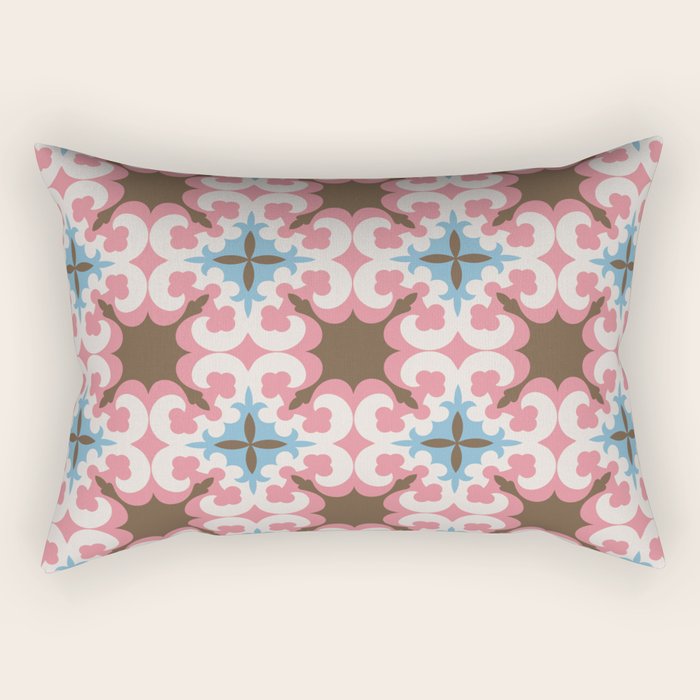Retro Floral Luxe Revival Rectangular Pillow Gallery Image 2
