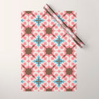 Retro Floral Luxe Revival Wrapping Paper Gallery Image 1