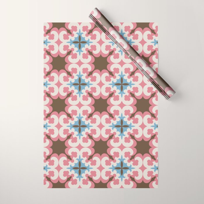 Retro Floral Luxe Revival Wrapping Paper Gallery Image 1