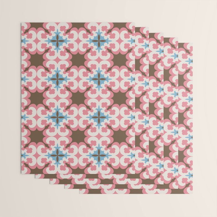 Retro Floral Luxe Revival Wrapping Paper Gallery Image 3