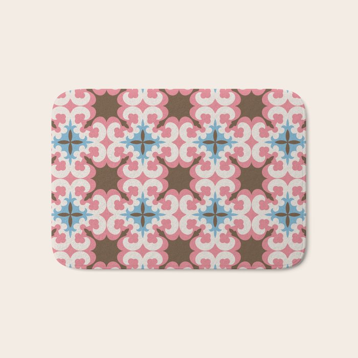 Retro Floral Luxe Revival Bath Mat Gallery Image 1