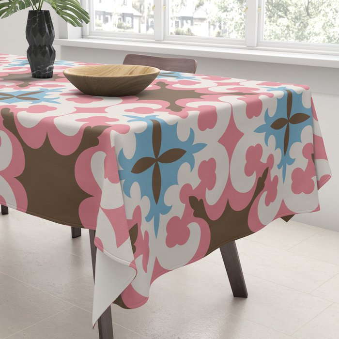 Retro Floral Luxe Revival Tablecloth Gallery Image 3